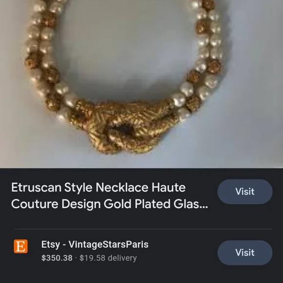 Vintage Mary McFadden 1988 gold plated necklace and bracelet - Picture 11 of 12